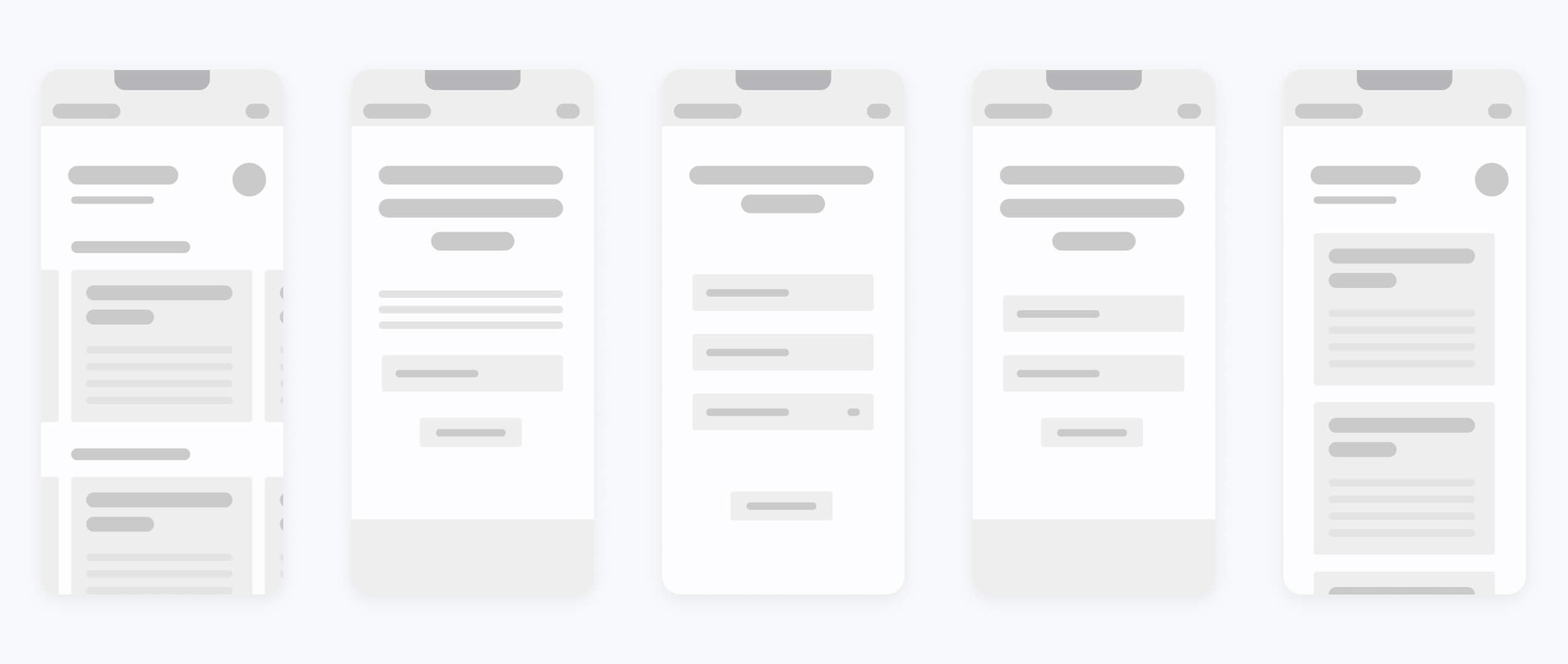 app wireframes low fidelity